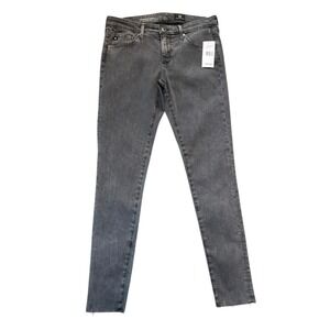 AG Adriano Goldschmied The Legging Ankle Super Skinny Grey Jeans Size 4 27 NEW